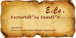 Eszterházy Csanád névjegykártya