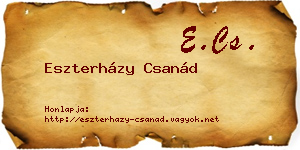 Eszterházy Csanád névjegykártya